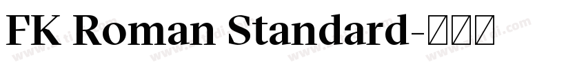 FK Roman Standard字体转换